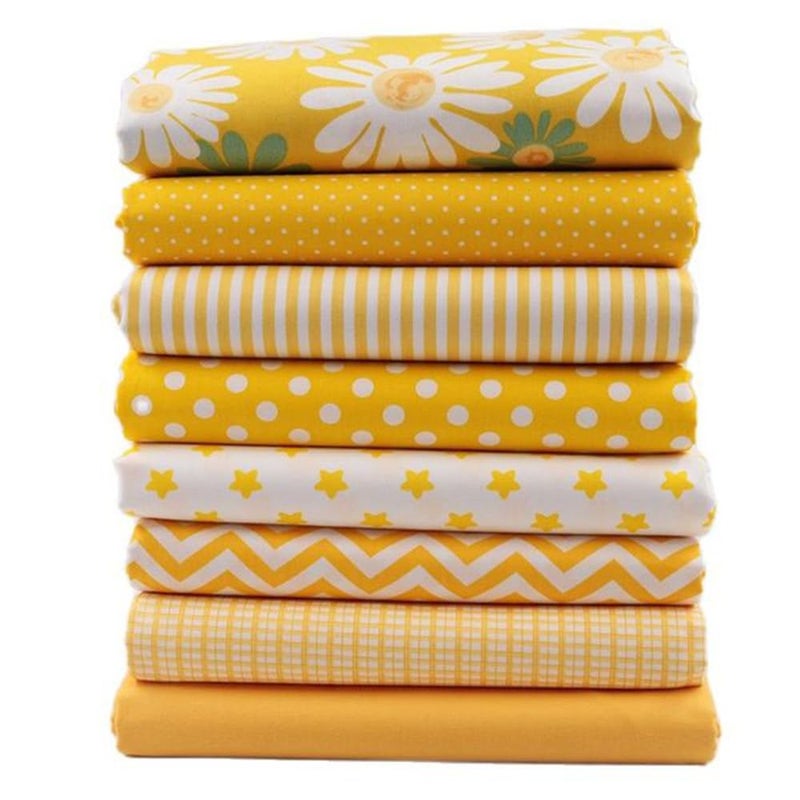 Hanjunzhao Yellow Fat Quarters Fabric Bundles 18x22 inch for Sewing Quilting Crafting - Image 1